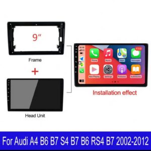 1524 autoradio frame voor audi a4 2002 2012